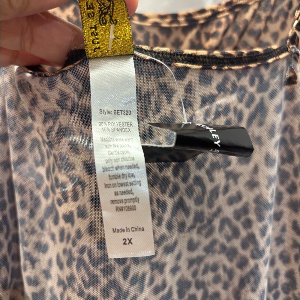 Ashley By 26 International Animal Print Chemise - Picture 9 of 11